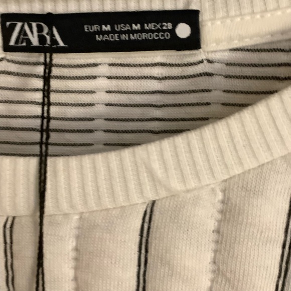 Zara Oversized Striped Quilted Sweater Size M NWT - Picture 4 of 16